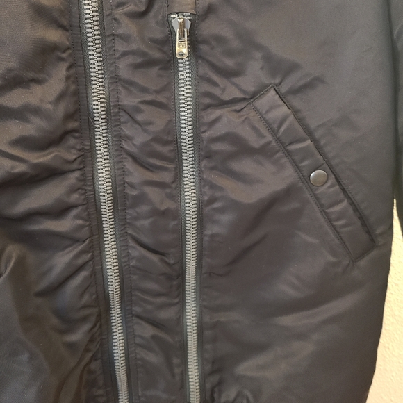 R13 Oversized Winter MA-1 Flight Black Jacket - Picture 5 of 12